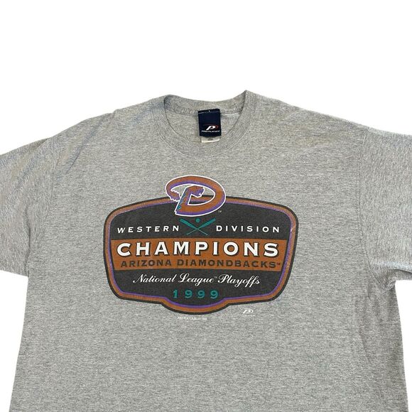 Vintage Arizona Diamondbacks Western Division Champions T-Shirt Men XL 1999 - Picture 2 of 11